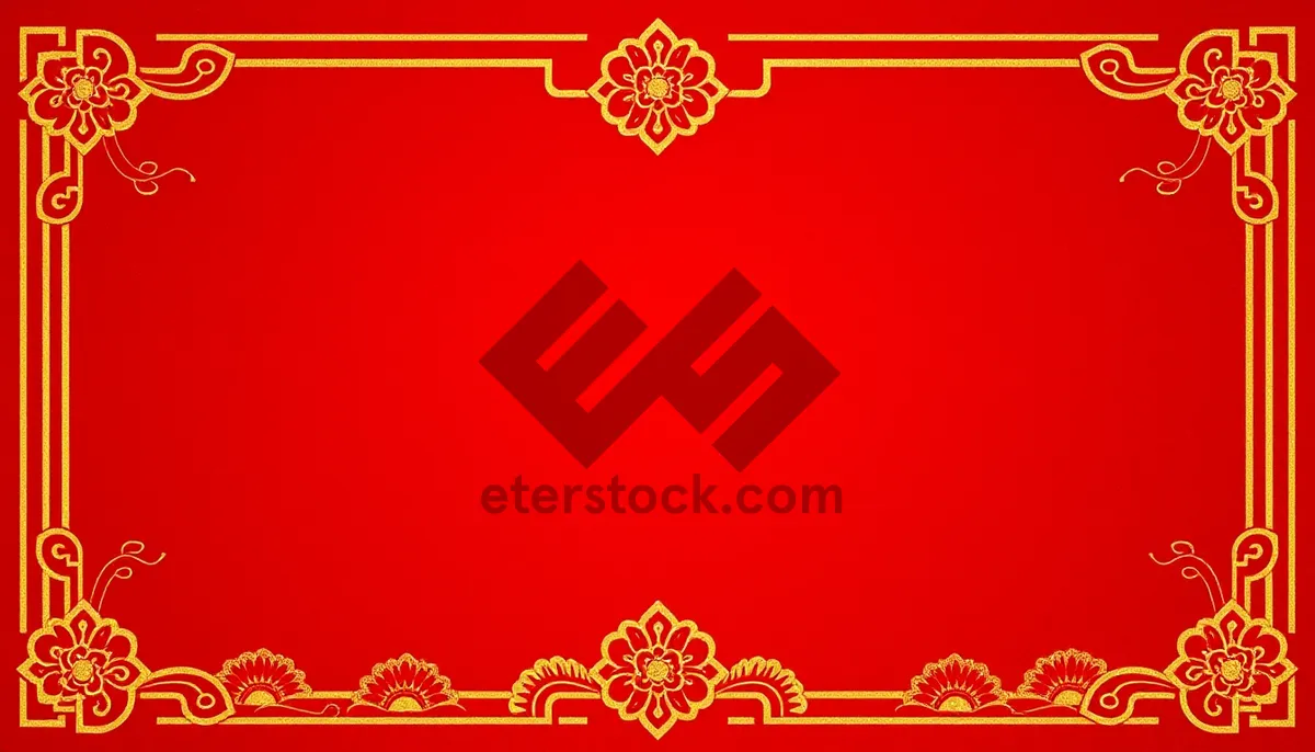 Picture of Winter Floral Snowflake Decoration Pattern Border