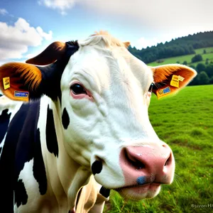 Rural Cattle Grazing in Lush Farmland