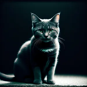 Playful Gray Tabby Kitten with Beautiful Eyes