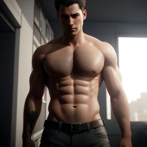 Sculpted Masculine Physique: A Captivating Display of Power