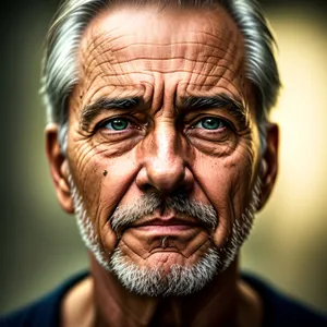 Serious Senior Man Portrait