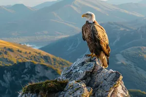 Majestic Bald Eagle Soaring High in the Sky