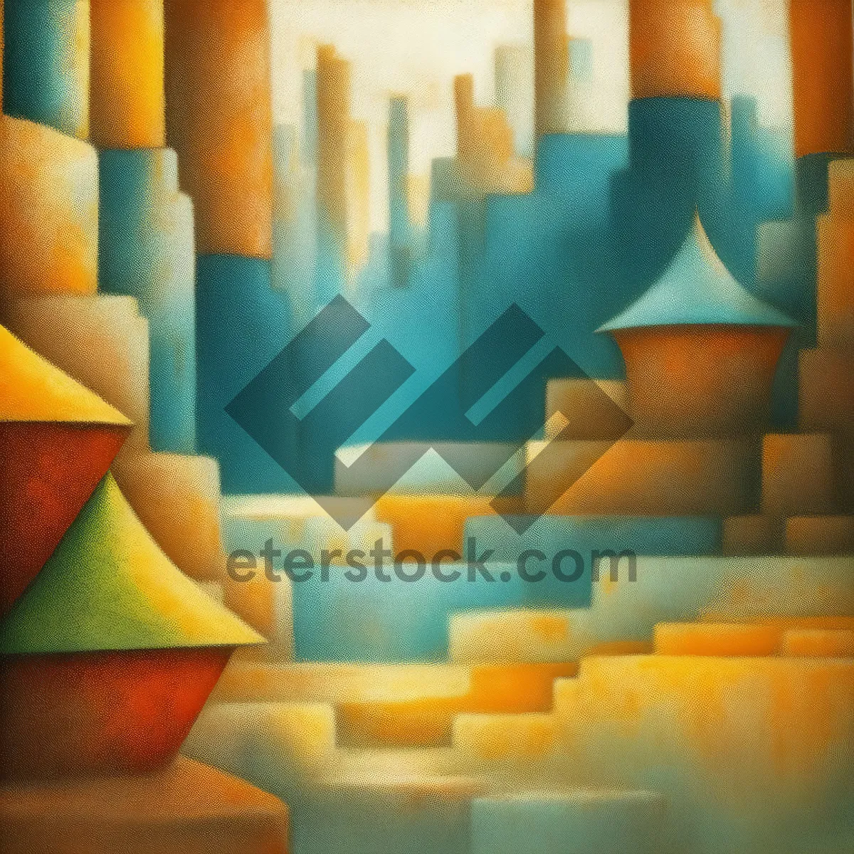 Picture of Colorful School Supplies Drawn on Wooden Desk