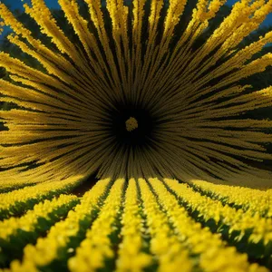 Vibrant Sunflower Floral Texture Wallpaper