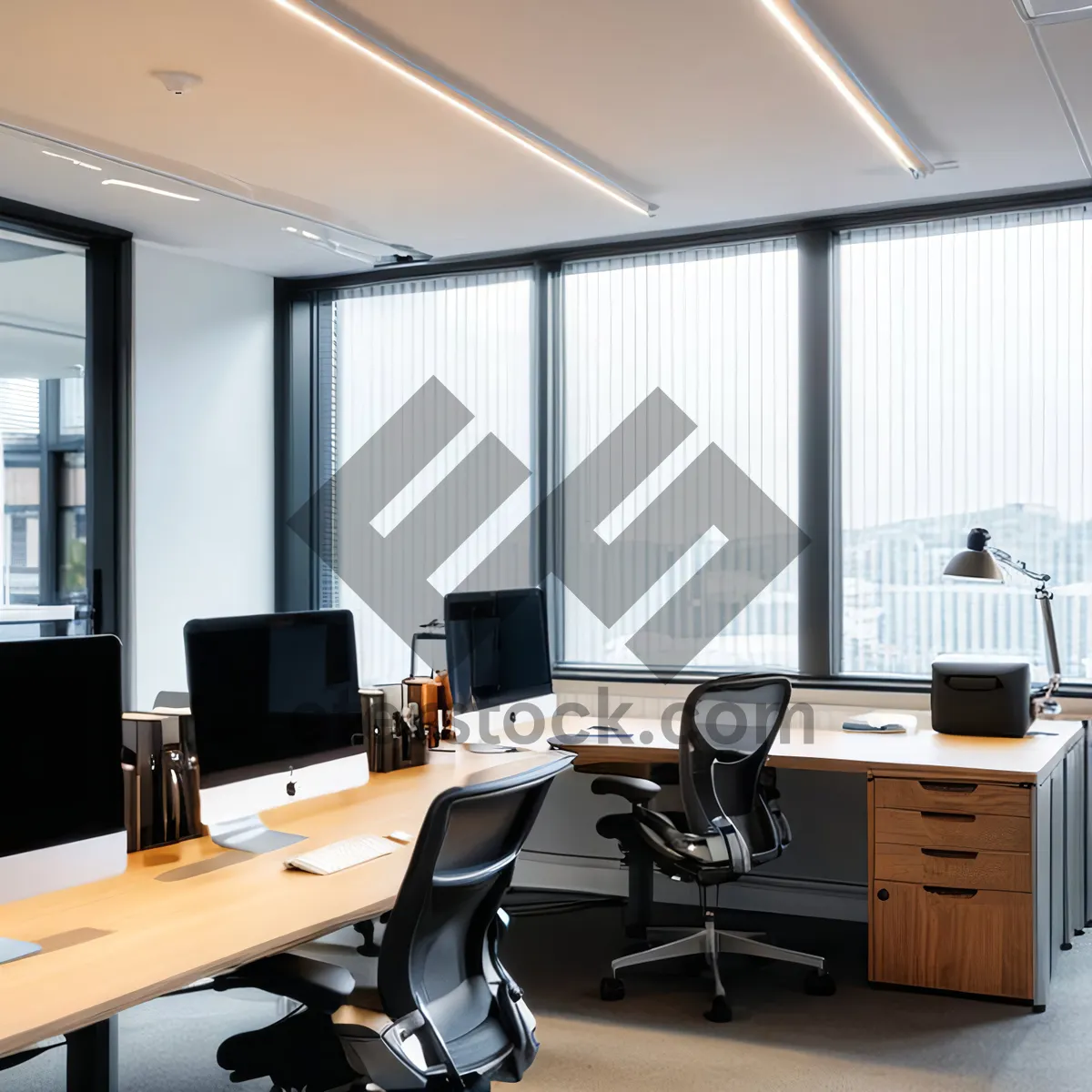 Picture of Modern office interior with luxurious furniture and decor