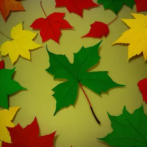 Vibrant Autumn Foliage in Golden Forest