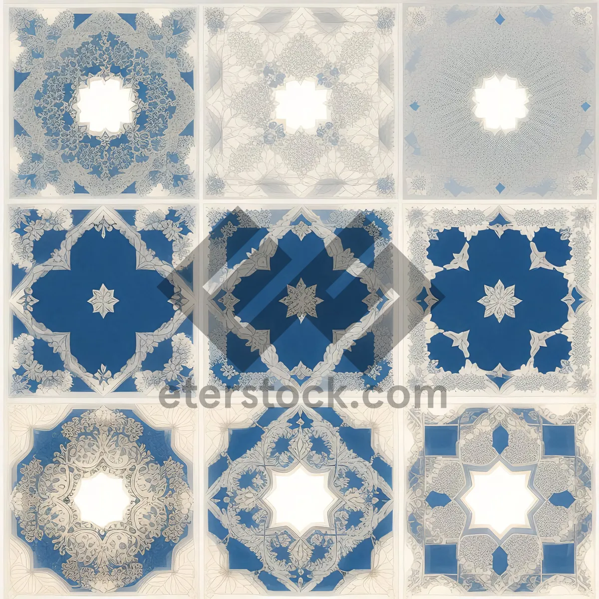 Picture of Winter Snowflake Seamless Vintage Tile Pattern Texture