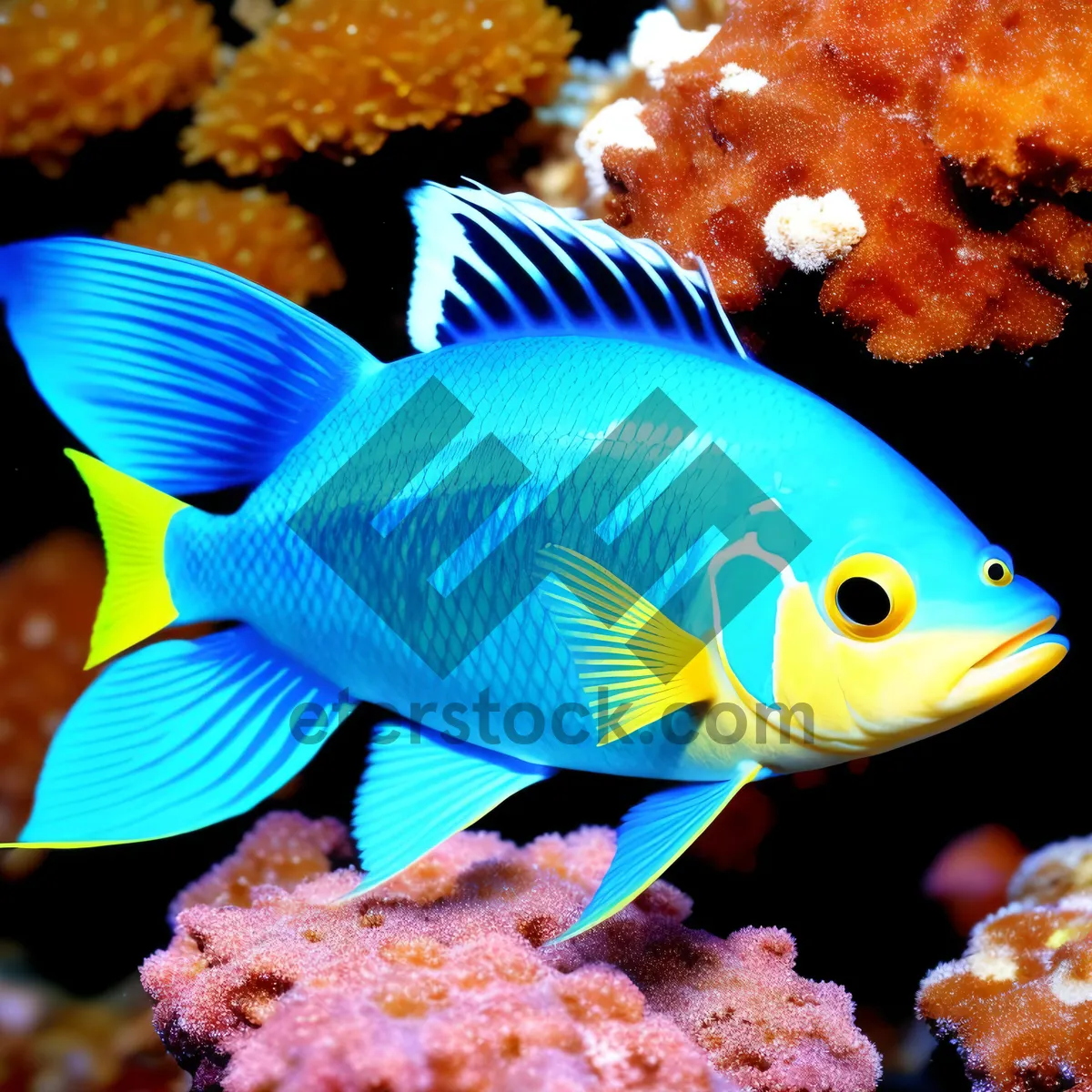 Picture of Colorful underwater marine life in tropical coral reef