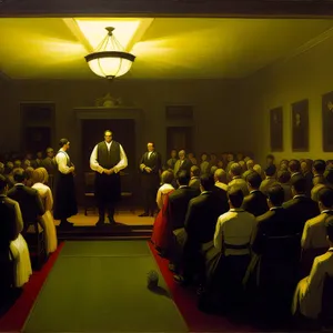 Modern interior design with furniture in home