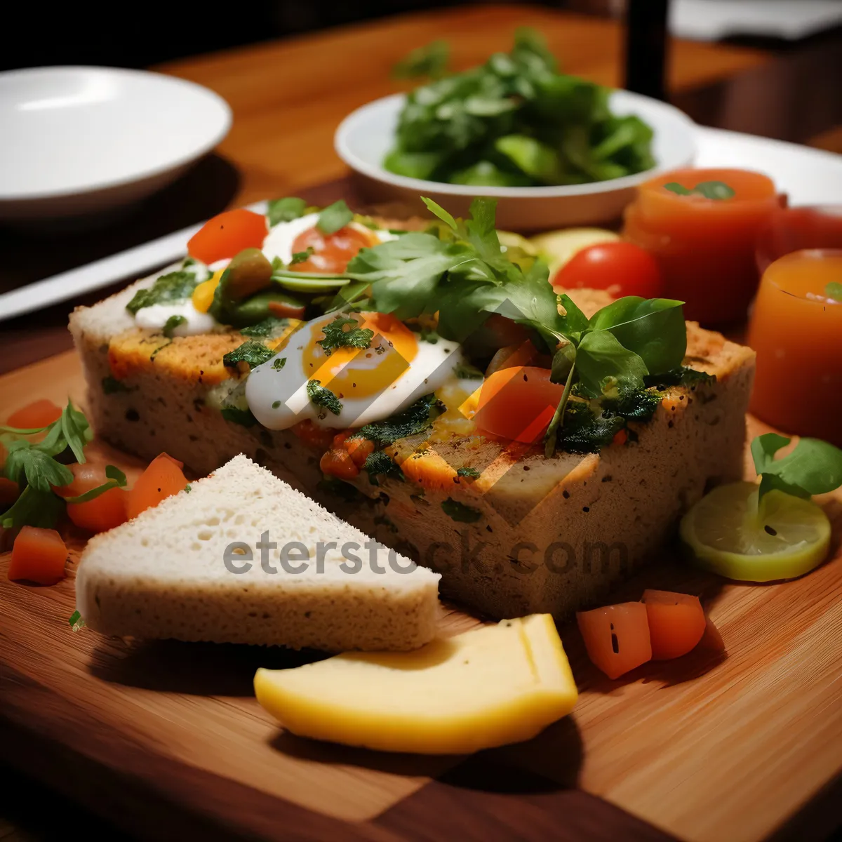 Picture of Fresh Vegetable Salad with Cheese and Gourmet Dressing