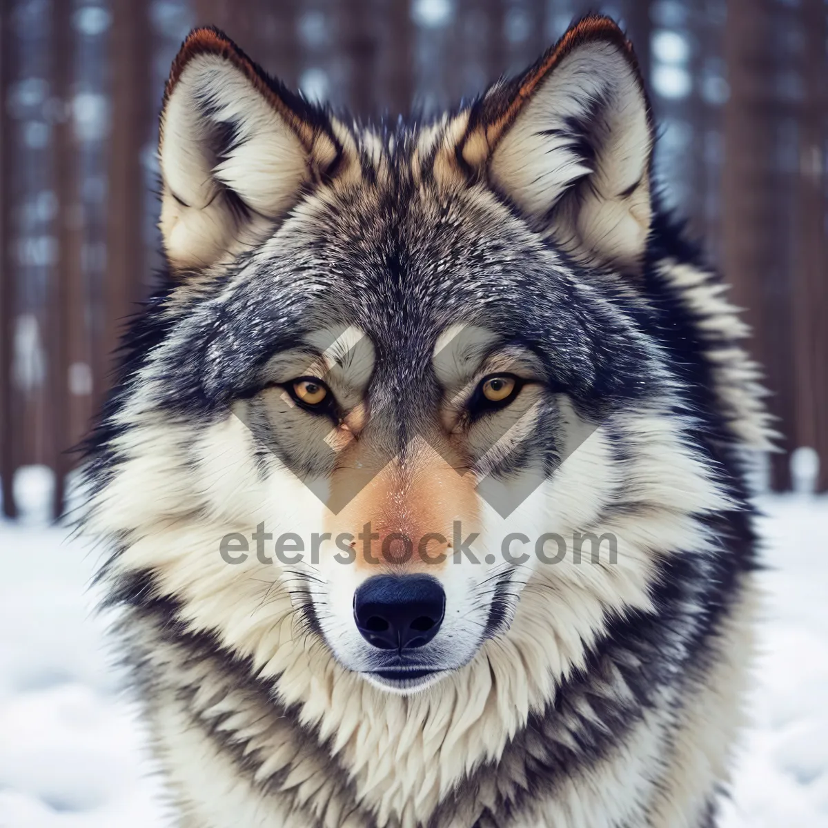 Picture of Majestic Timber Wolf, A Glance of Graceful Wilderness