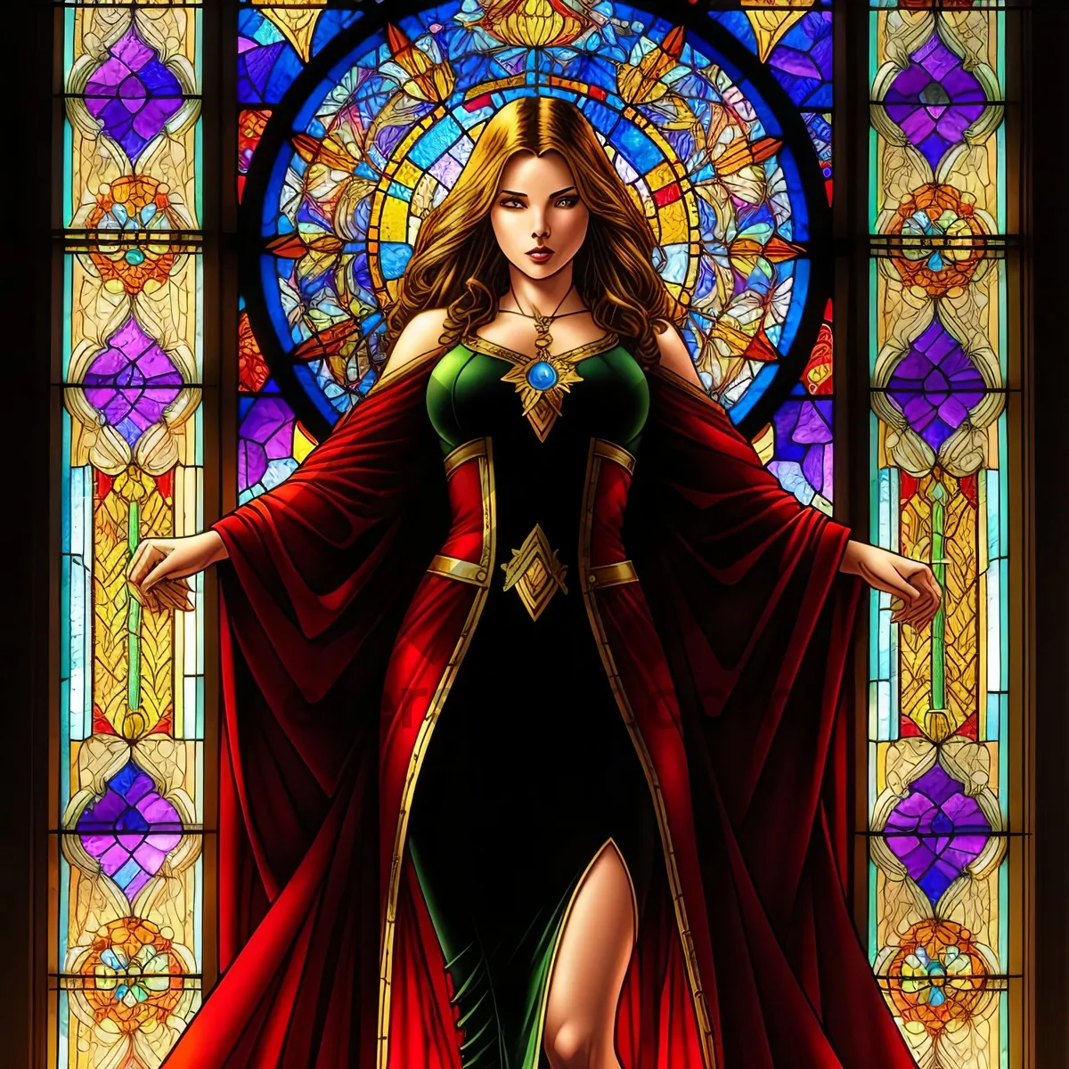 Picture of Stained Glass Cathedral Window: Beautiful Symbol of Faith