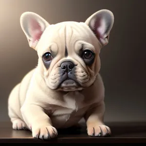 Charming Portrait of a Wrinkled Bulldog Puppy