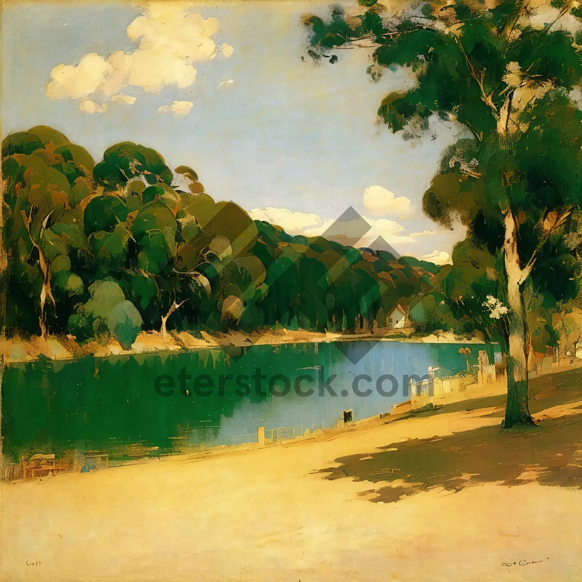 Picture of Idyllic Coastal Escape: White Mangroves Embracing Serene Beach