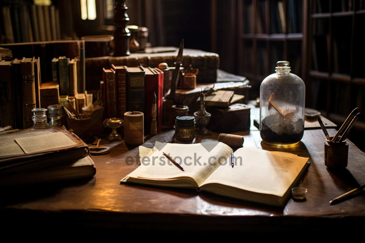 Picture of Elegant dining table setting with wine glasses