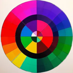 Colorful Swatch Circle Art Design
