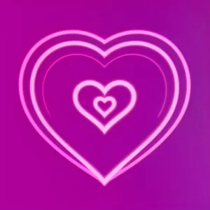 Heart Art: Graphic Valentine Icon with Light Shape
