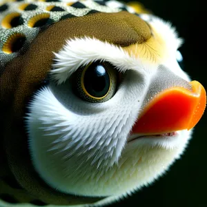 Colorful Tropical Parrot with Piercing Gaze