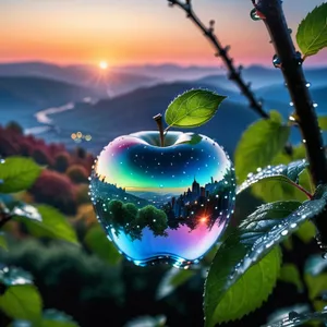 Fresh and delicious fruit tree decoration for holiday