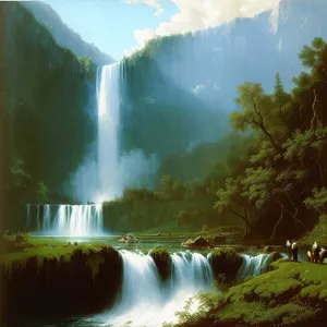 Serene Waters: Majestic River Flowing Through Forest Landscape