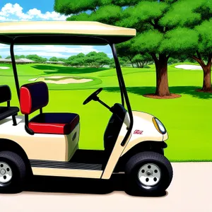 Golf Cart on the Course