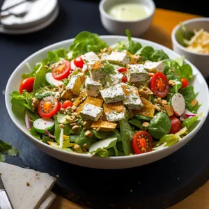 Delicious Gourmet Veggie Plate with Fresh Salad