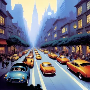 City Lights in Motion: Urban Night Traffic