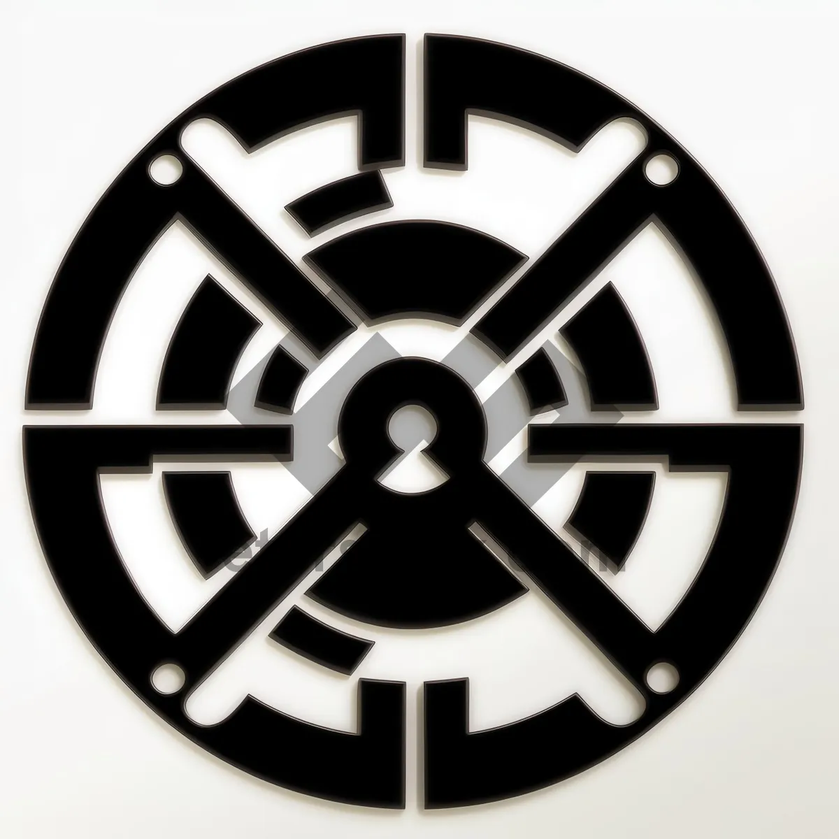 Picture of Shiny Black Nuclear Web Icon Button