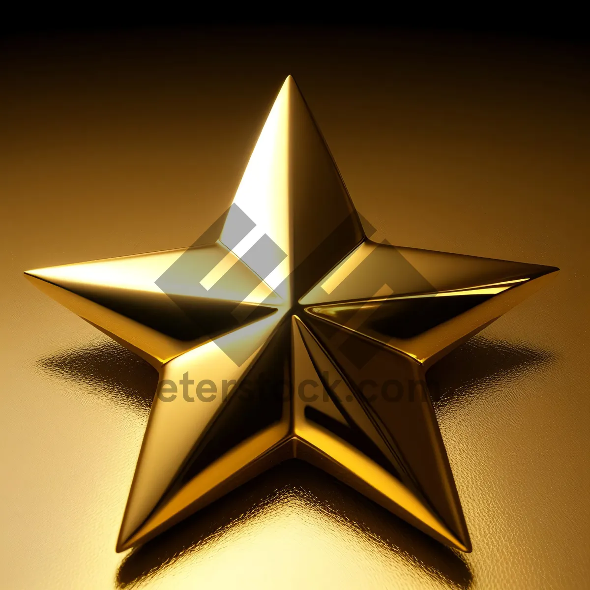 Picture of 3D Star Symbol in Graphic Design