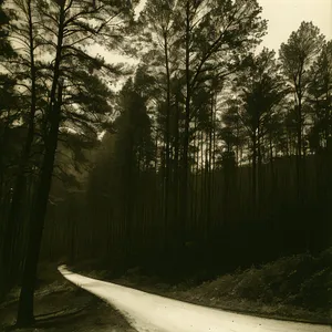 Autumn Path through Woodland Scenery