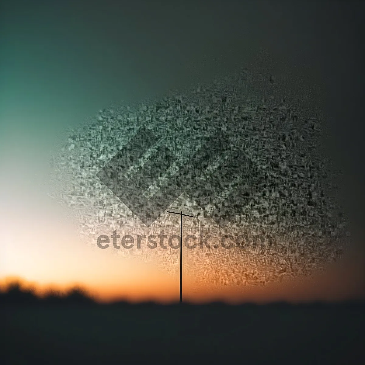 Picture of Sunset Wind Turbine Over Vibrant Landscape