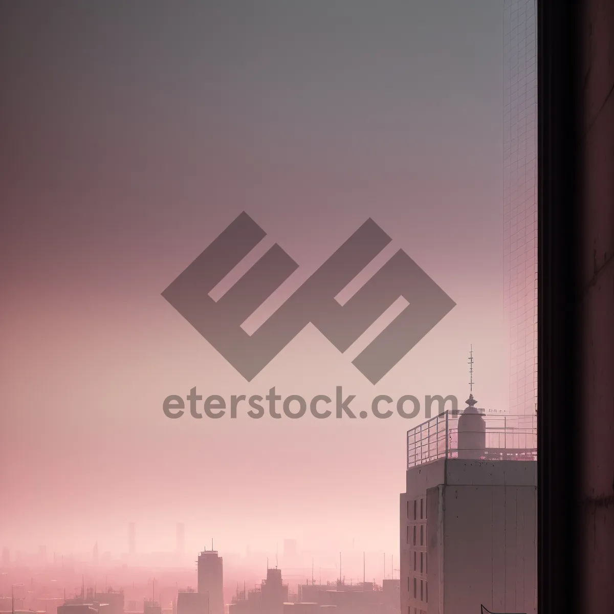 Picture of Cityscape at Sunset with Majestic Skyscrapers