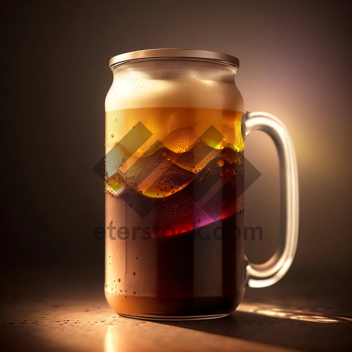 Picture of Refreshing Golden Lager in Transparent Glass Cup