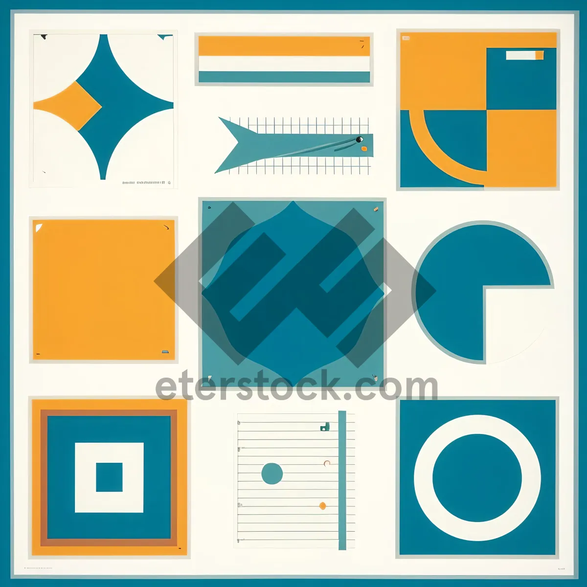 Picture of Design and Graphic Symbol Icons Set