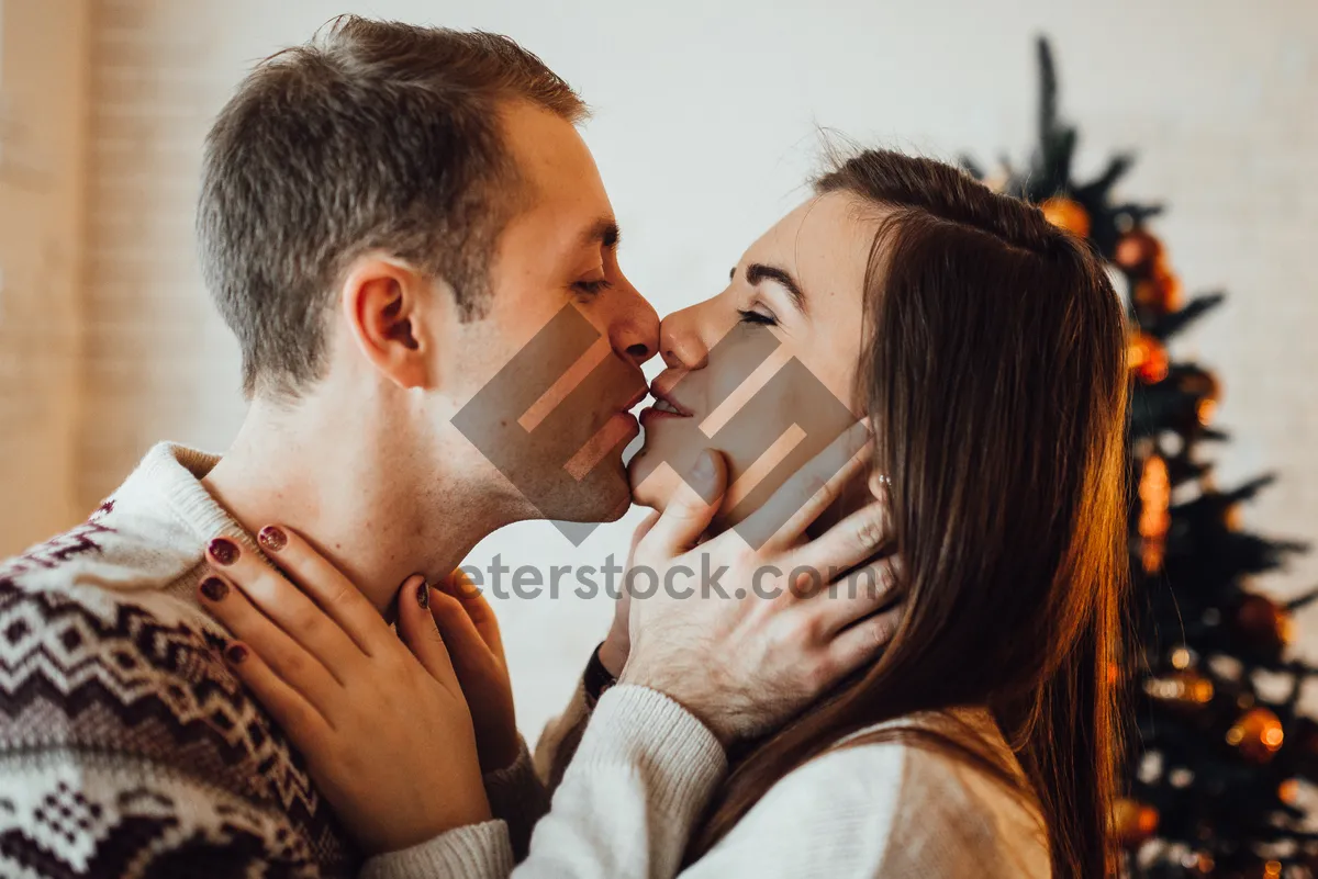 Picture of Happy couple enjoying romantic outdoors together.