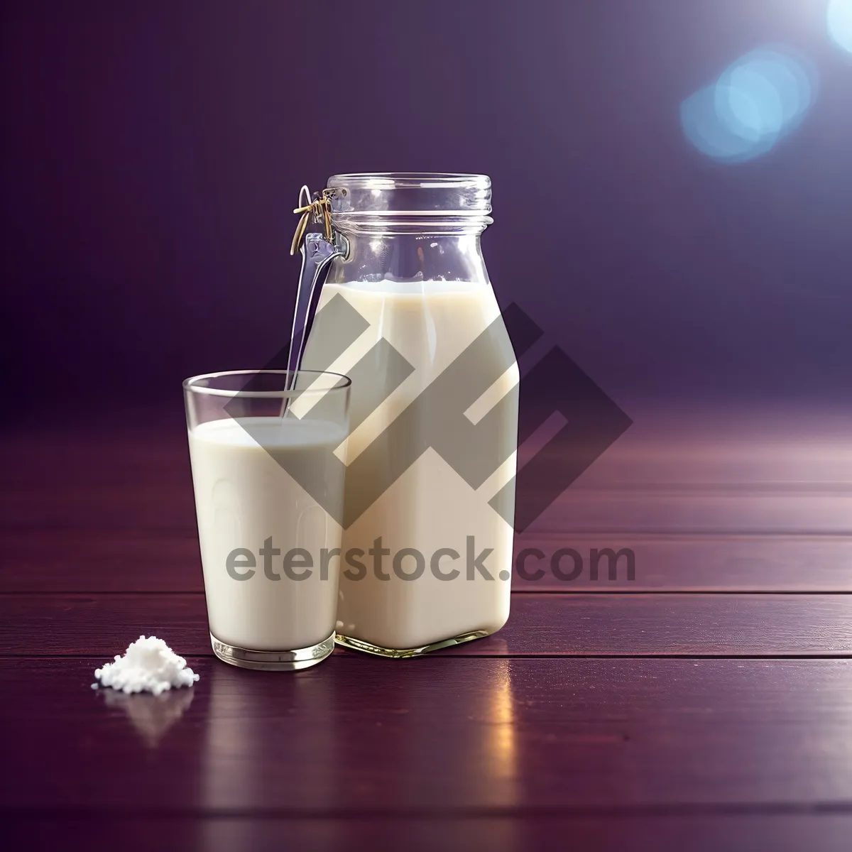 Picture of Milk Glass Salt Shaker: Healthy Spa Beverage Bottles