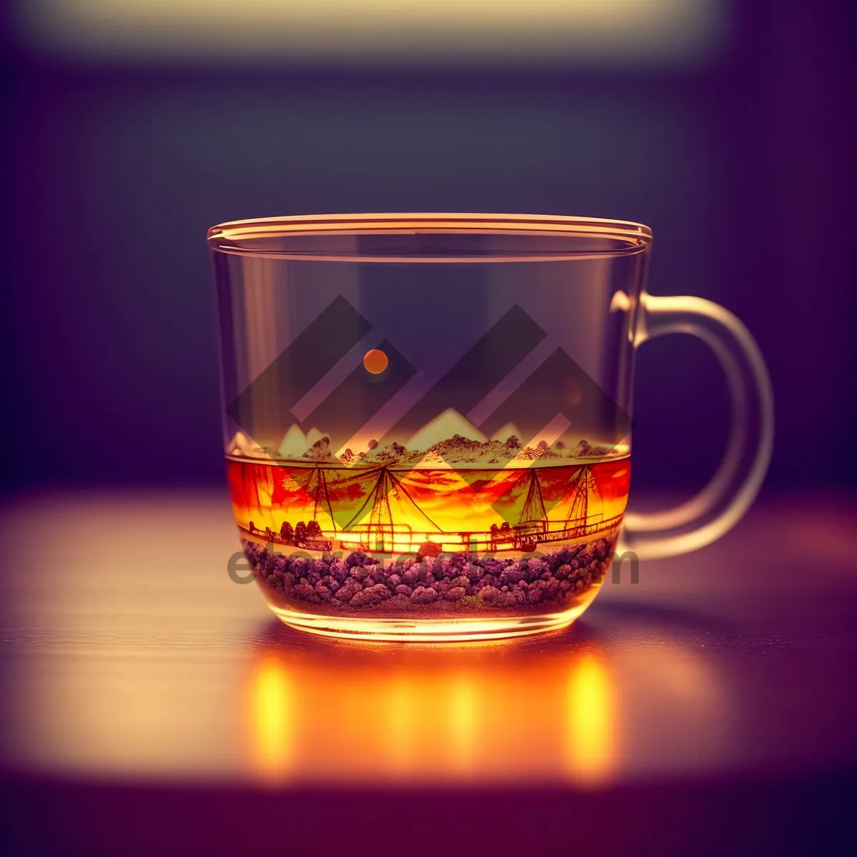 Picture of Hot Herbal Tea in Glass Mug