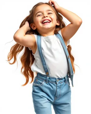 Smiling brunette lady model in casual fashion pose