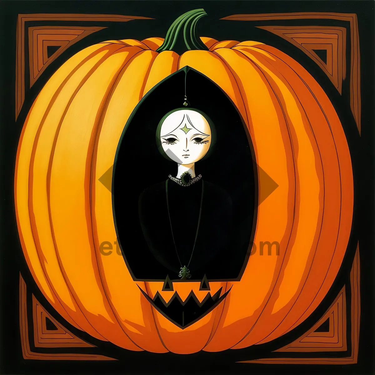 Picture of Scary Pumpkin Jack-O'-Lantern - Autumn Celebration