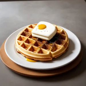 Delicious Breakfast Plate with Sweet Pastries and Pretzels