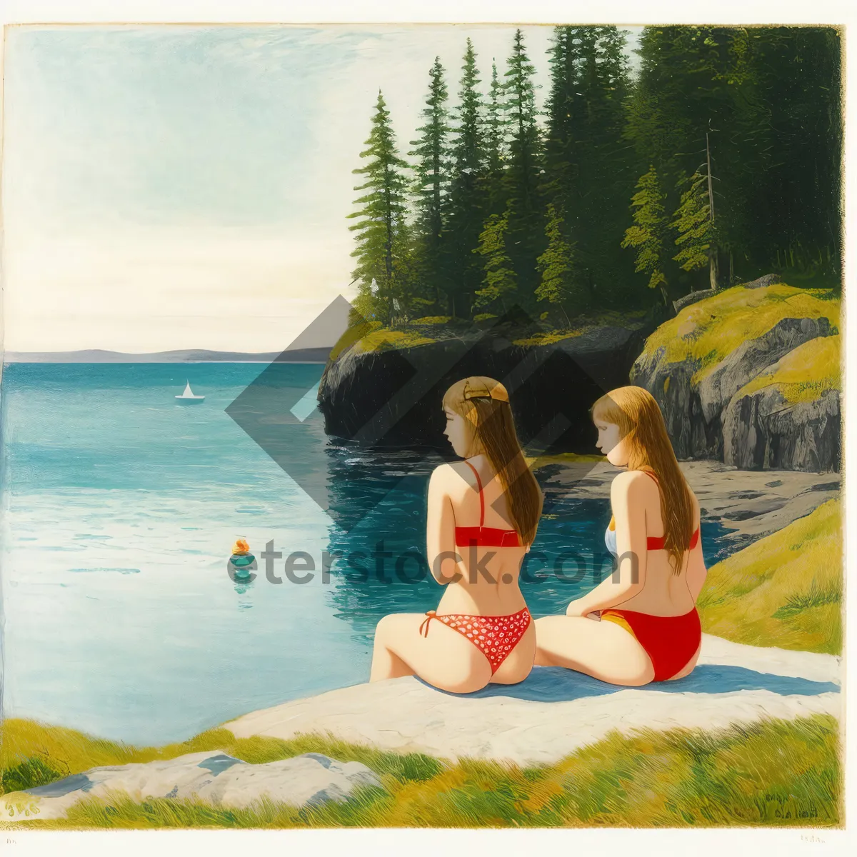 Picture of Sunny Beach Bliss: Summer Fun in Swimsuits