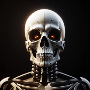 Spooky Pirate Skull Sculpture: Frightening Anatomy of Death