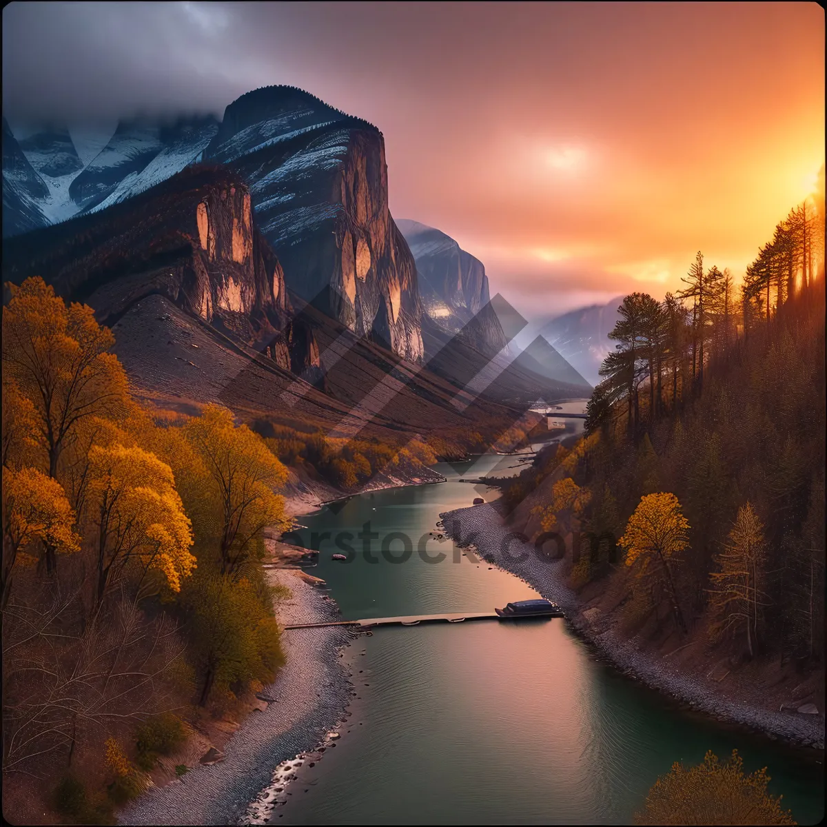 Picture of Grand Canyon Sunset Over Rocky Ravine