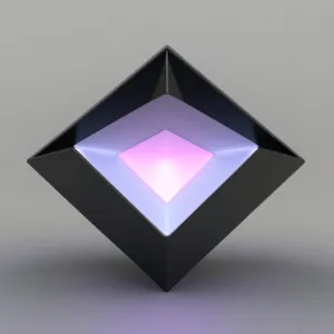 Shimmering Gem Icon in Transparent 3D Box