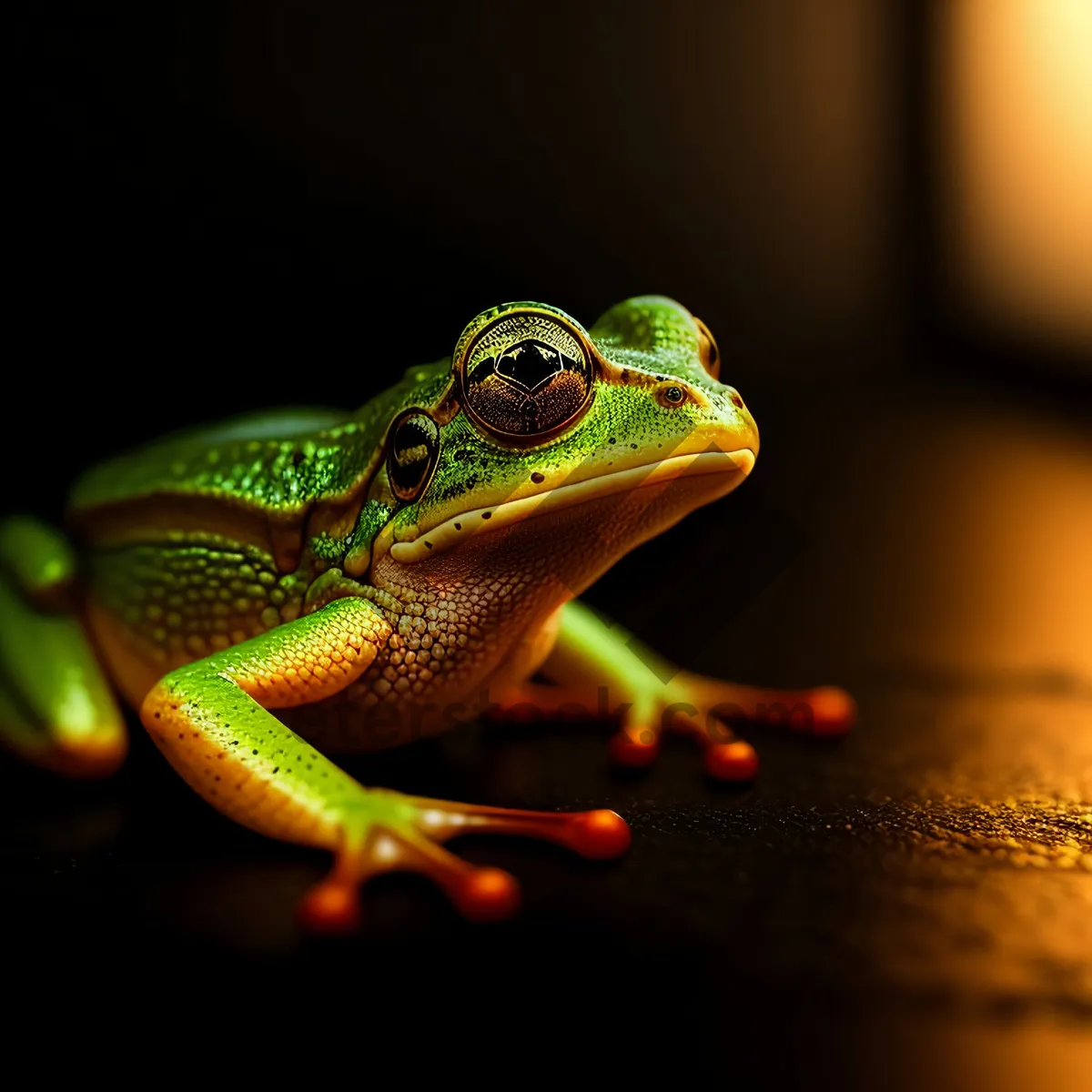 Picture of Bulging-eyed Tree Frog on Tree