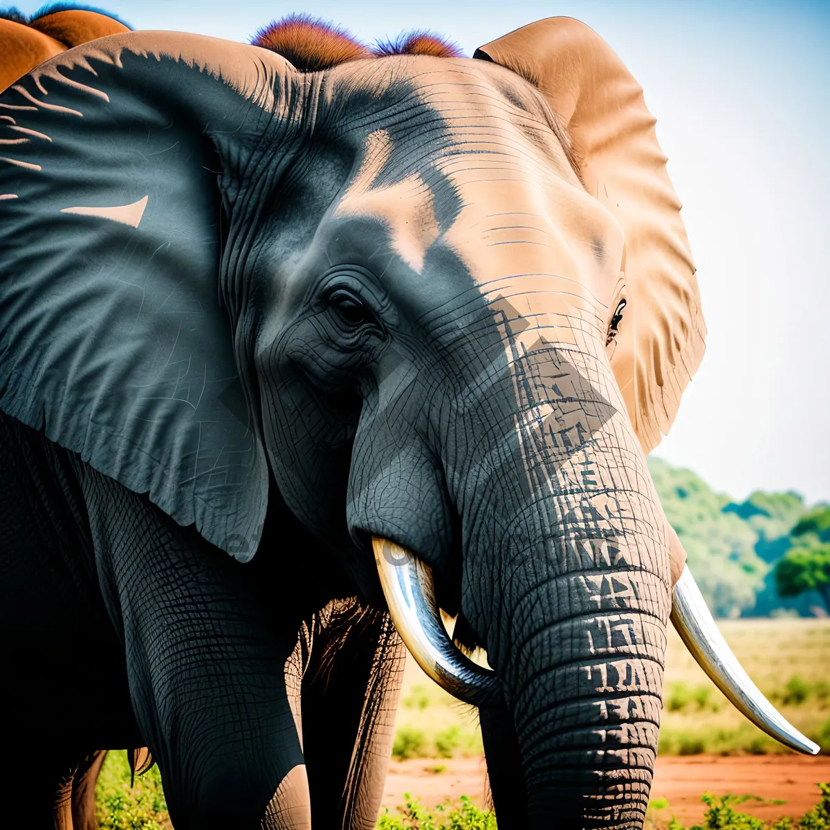 Picture of Endangered Elephant in South African National Park