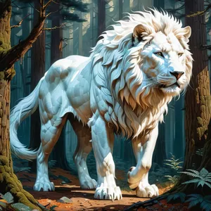 Majestic Tiger Staring in the Jungle Wildlife Safari
