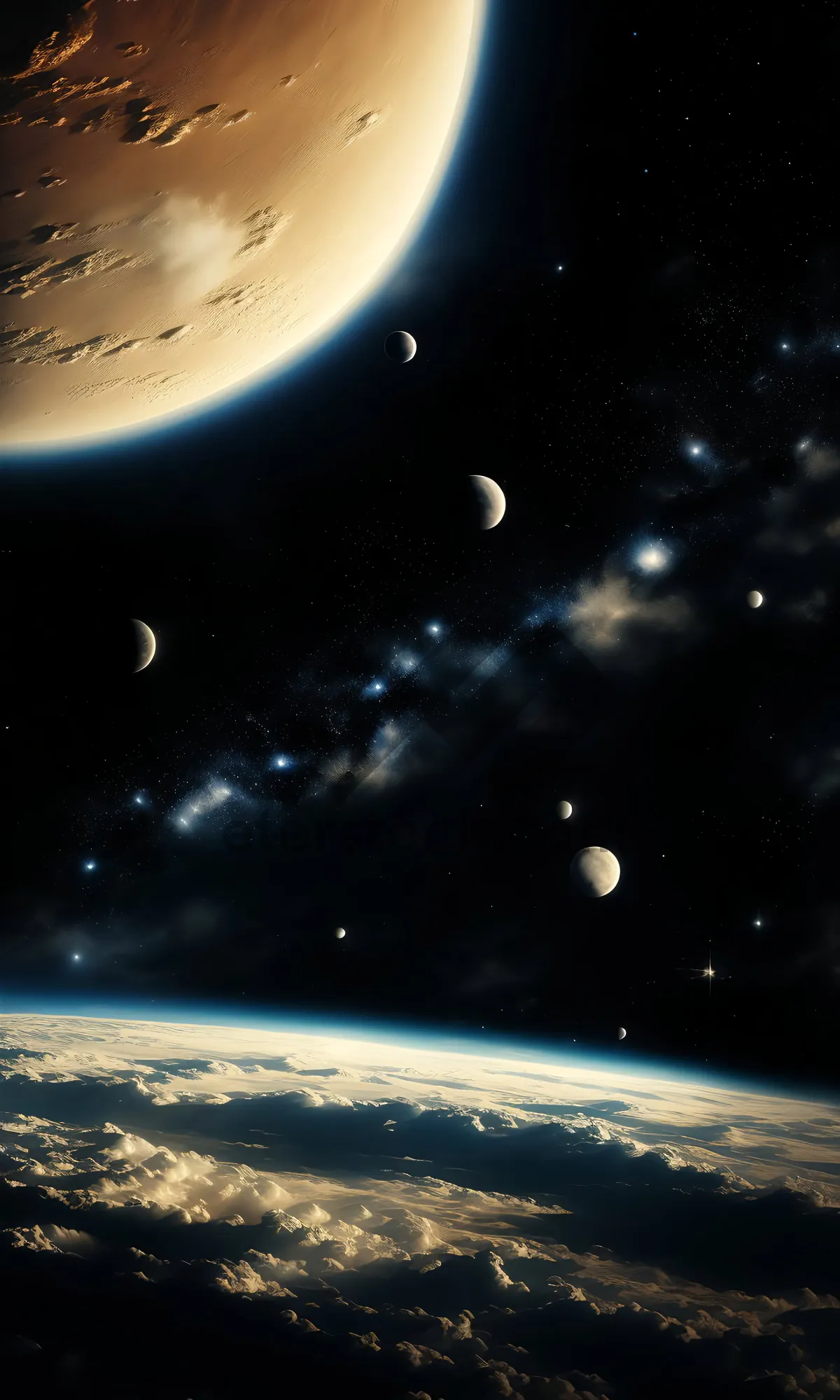 Picture of Shiny Starry Galaxy Fantasy Wallpaper