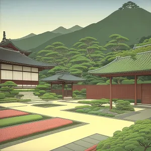 Scenic Resort Hotel with Beautiful Landscape and Sky