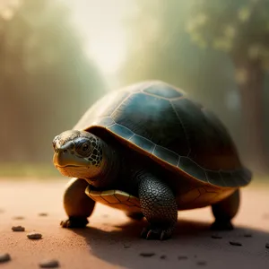 Mud Turtle: Slow-moving reptile seeking protection.